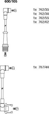Bremi 600/105 - Ignition Cable Kit autospares.lv