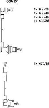 Bremi 600/101 - Ignition Cable Kit autospares.lv