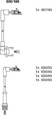 Bremi 600/189 - Ignition Cable Kit autospares.lv