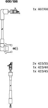 Bremi 600/186 - Ignition Cable Kit autospares.lv