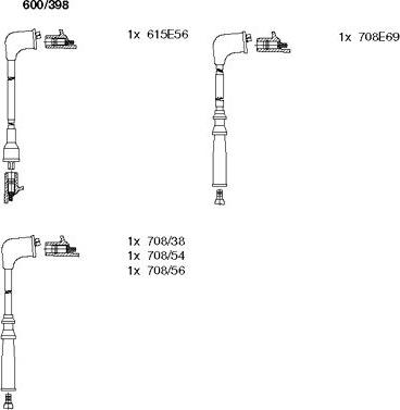 Bremi 600/398 - Ignition Cable Kit autospares.lv