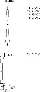 Bremi 600/340 - Ignition Cable Kit autospares.lv