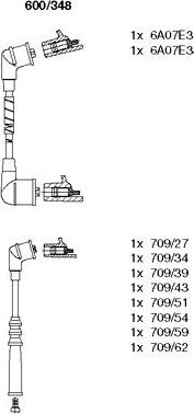 Bremi 600/348 - Ignition Cable Kit autospares.lv