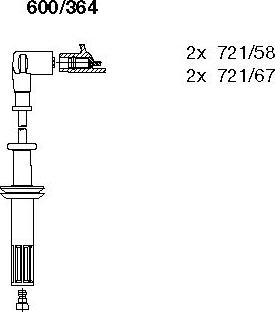 Bremi 600/364 - Ignition Cable Kit autospares.lv