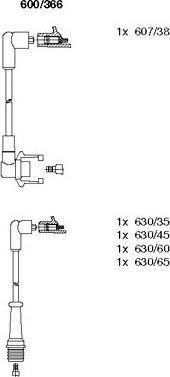 Bremi 600/366 - Ignition Cable Kit autospares.lv