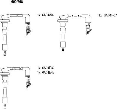 Bremi 600/368 - Ignition Cable Kit autospares.lv