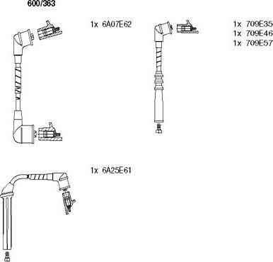 Bremi 600/363 - Ignition Cable Kit autospares.lv