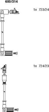 Bremi 600/314 - Ignition Cable Kit autospares.lv