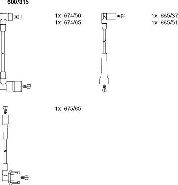 Bremi 600/315 - Ignition Cable Kit autospares.lv