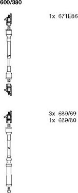 Bremi 600/380 - Ignition Cable Kit autospares.lv