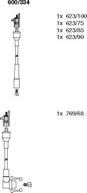 Bremi 600/334 - Ignition Cable Kit autospares.lv