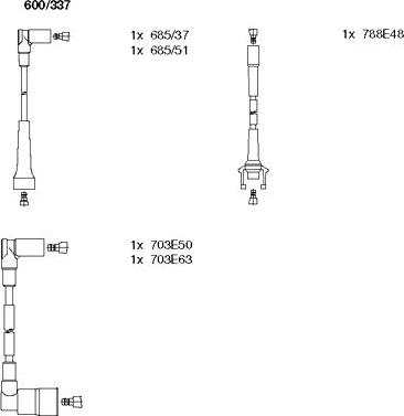 Bremi 600/337 - Ignition Cable Kit autospares.lv