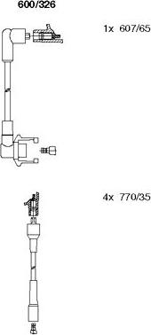 Bremi 600/326 - Ignition Cable Kit autospares.lv