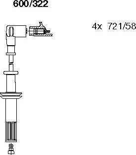 Bremi 600/322 - Ignition Cable Kit autospares.lv