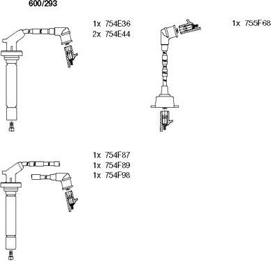 Bremi 600/293 - Ignition Cable Kit autospares.lv