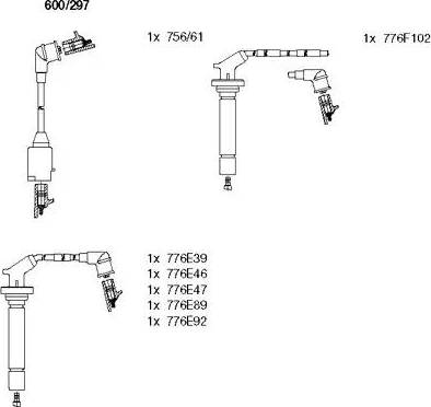 Bremi 600/297 - Ignition Cable Kit autospares.lv