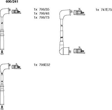 Bremi 600/241 - Ignition Cable Kit autospares.lv