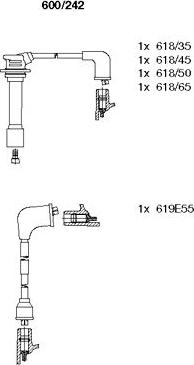 Bremi 600/242 - Ignition Cable Kit autospares.lv