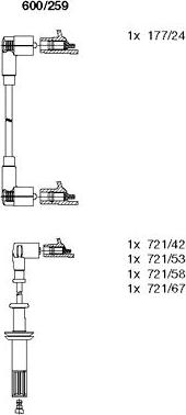 Bremi 600/259 - Ignition Cable Kit autospares.lv