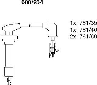 Bremi 600/254 - Ignition Cable Kit autospares.lv