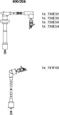 Bremi 600/258 - Ignition Cable Kit autospares.lv