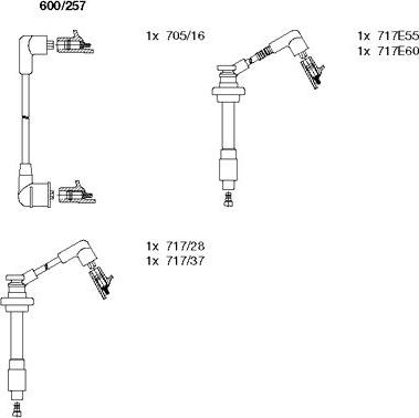 Bremi 600/257 - Ignition Cable Kit autospares.lv