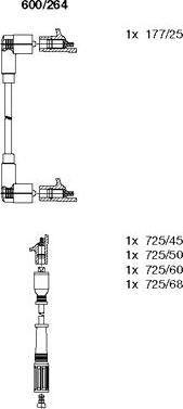 Bremi 600/264 - Ignition Cable Kit autospares.lv