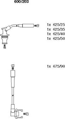 Bremi 600/203 - Ignition Cable Kit autospares.lv