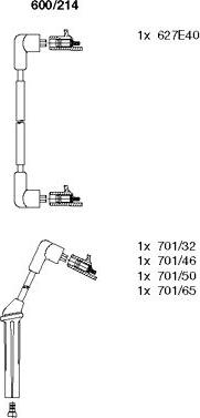 Bremi 600/214 - Ignition Cable Kit autospares.lv