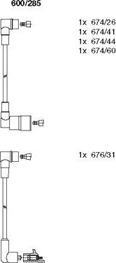 Bremi 600/285 - Ignition Cable Kit autospares.lv