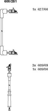 Bremi 600/281 - Ignition Cable Kit autospares.lv