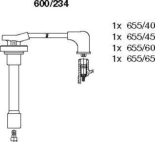 Bremi 600/234 - Ignition Cable Kit autospares.lv