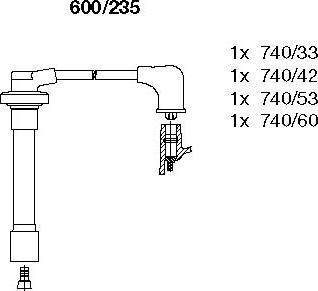 Bremi 600/235 - Ignition Cable Kit autospares.lv