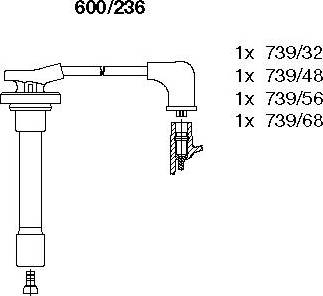 Bremi 600/236 - Ignition Cable Kit autospares.lv