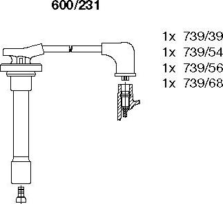 Bremi 600/231 - Ignition Cable Kit autospares.lv