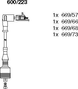 Bremi 600/223 - Ignition Cable Kit autospares.lv