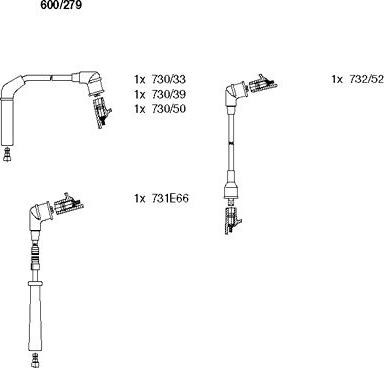 Bremi 600/279 - Ignition Cable Kit autospares.lv