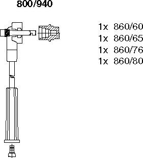Bremi 800/940 - Ignition Cable Kit autospares.lv