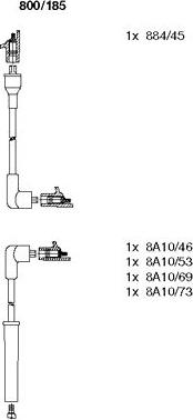 Bremi 800/185 - Ignition Cable Kit autospares.lv