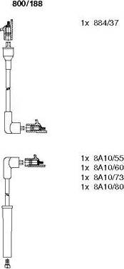 Bremi 800/188 - Ignition Cable Kit autospares.lv