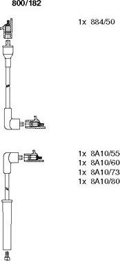 Bremi 800/182 - Ignition Cable Kit autospares.lv