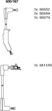 Bremi 800/187 - Ignition Cable Kit autospares.lv