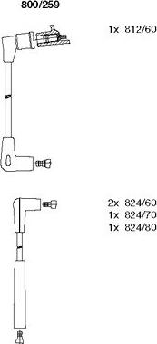 Bremi 800/259 - Ignition Cable Kit autospares.lv