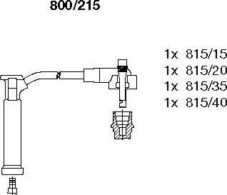 Bremi 800/215 - Ignition Cable Kit autospares.lv