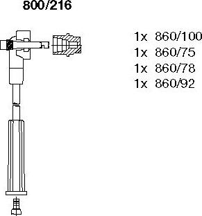 Bremi 800/216 - Ignition Cable Kit autospares.lv