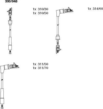 Bremi 300/948 - Ignition Cable Kit autospares.lv