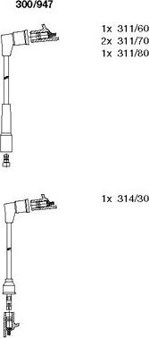 Bremi 300/947 - Ignition Cable Kit autospares.lv