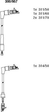 Bremi 300/957 - Ignition Cable Kit autospares.lv