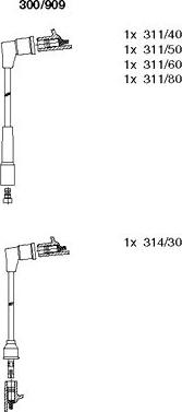 Bremi 300/909 - Ignition Cable Kit autospares.lv