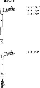 Bremi 300/591 - Ignition Cable Kit autospares.lv